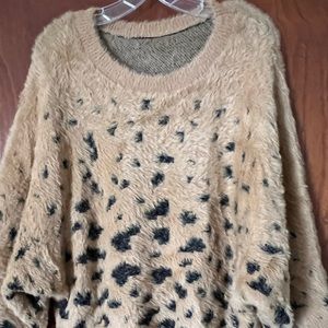 Fuzzy patterned sweater